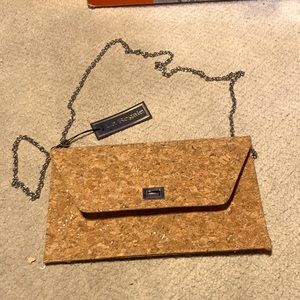 Cork clutch with chain strap